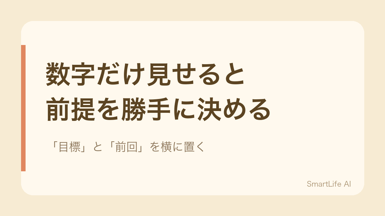 AIに数字だけ見せると前提を勝手に決める